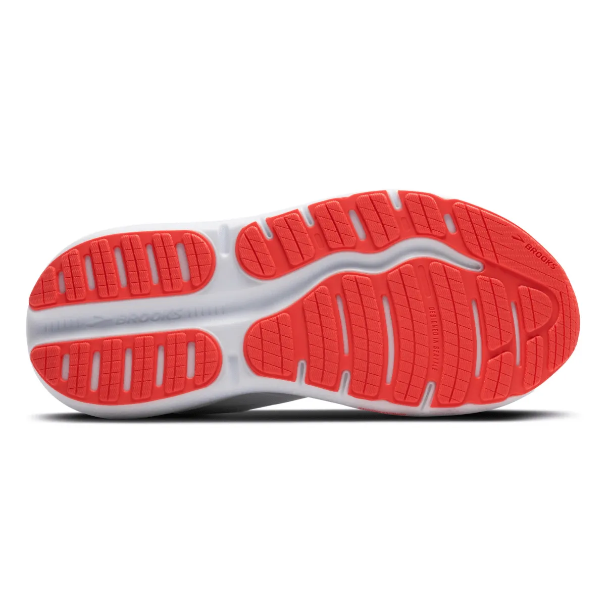 Brooks Women's Ghost Max 2 Weiß/Knallkoralle
