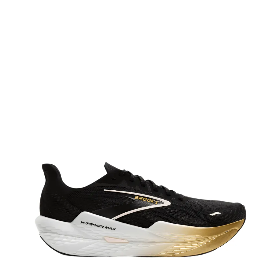 Brooks Damen Hyperion Max 2 Laufschuhe in Schwarz/Gold/Rosa SS25