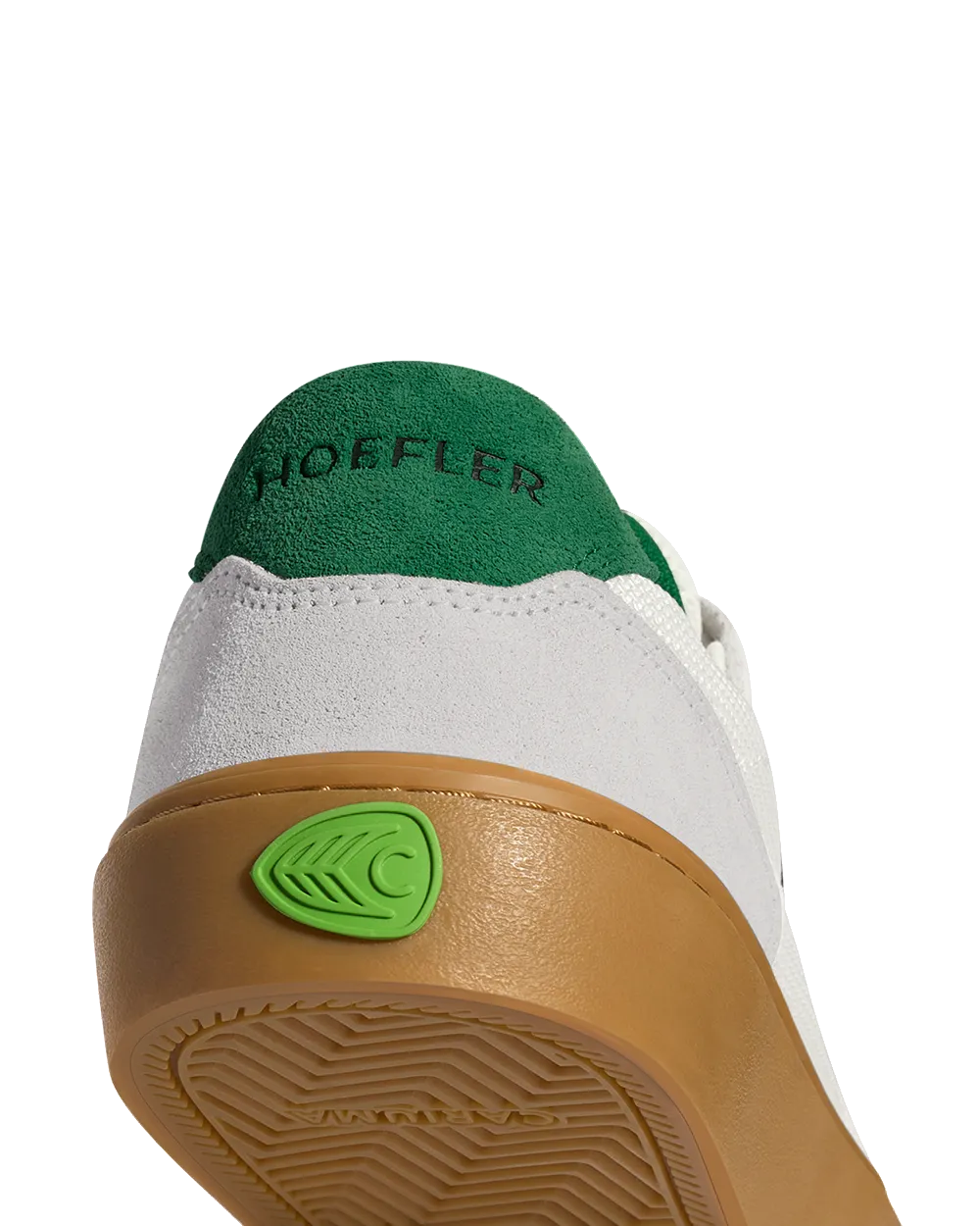 Cariuma Schuhe Hoefler T20 Pro Schuhe in Rauchweiß Gummi, Grün & Schwarz