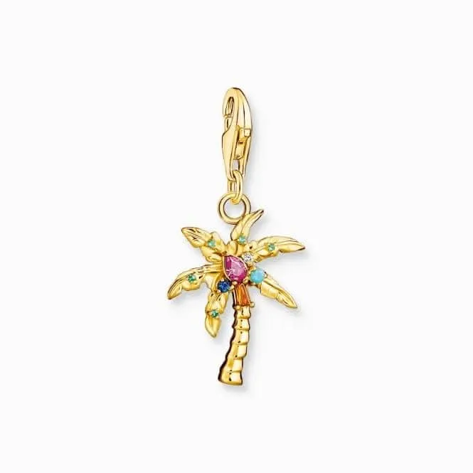Charm Club Vergoldetes Mehrfarbiges Palmen-Anhänger 1934-488-7 Thomas Sabo Sammel-Anhänger