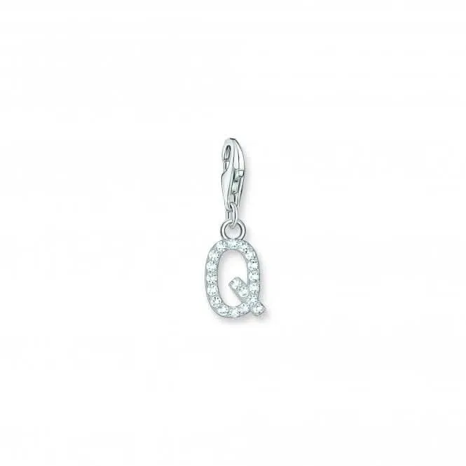 Charmista Weiß Zirkonia Buchstabe Q Charm Anhänger 1954-051-14 Thomas Sabo Sammelbare Charms