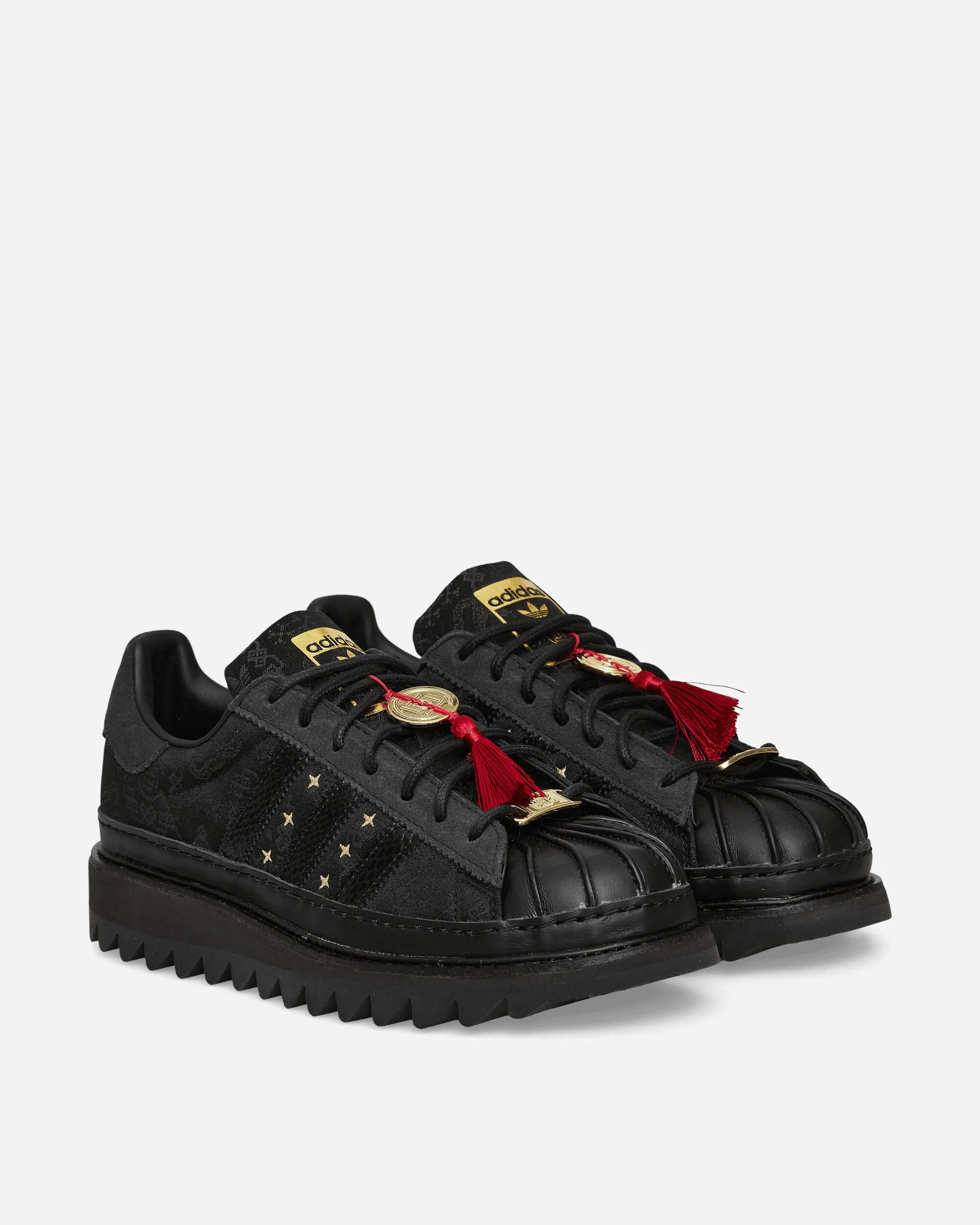 CLOT By Edison Chen Superstar Sneakers Kern Schwarz
