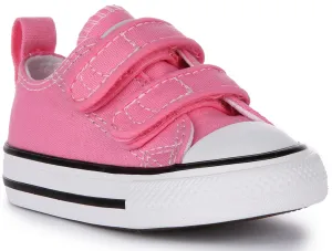 Converse All Star 709447C Klettverschluss mit 2 Riemen in Rosa für Babyschuhe Converse