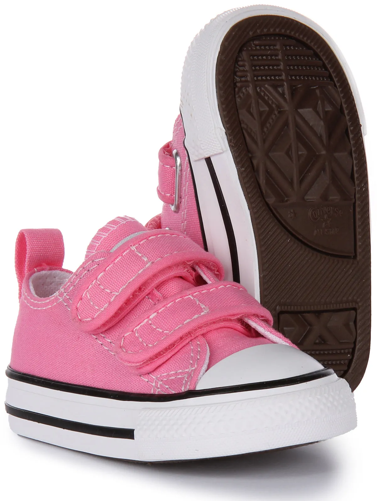 Converse All Star 709447C Klettverschluss mit 2 Riemen in Rosa für Babyschuhe Converse