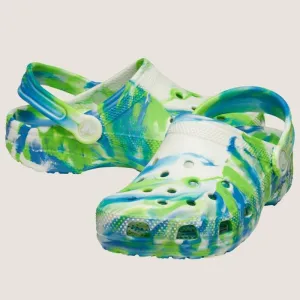 Crocs Kids Classic Glow Marmorierte Clogs_Crocs