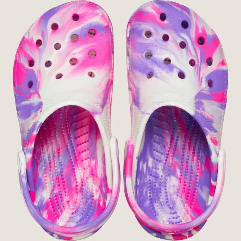Crocs Kids Classic Glow Marmorierte Clogs_Crocs