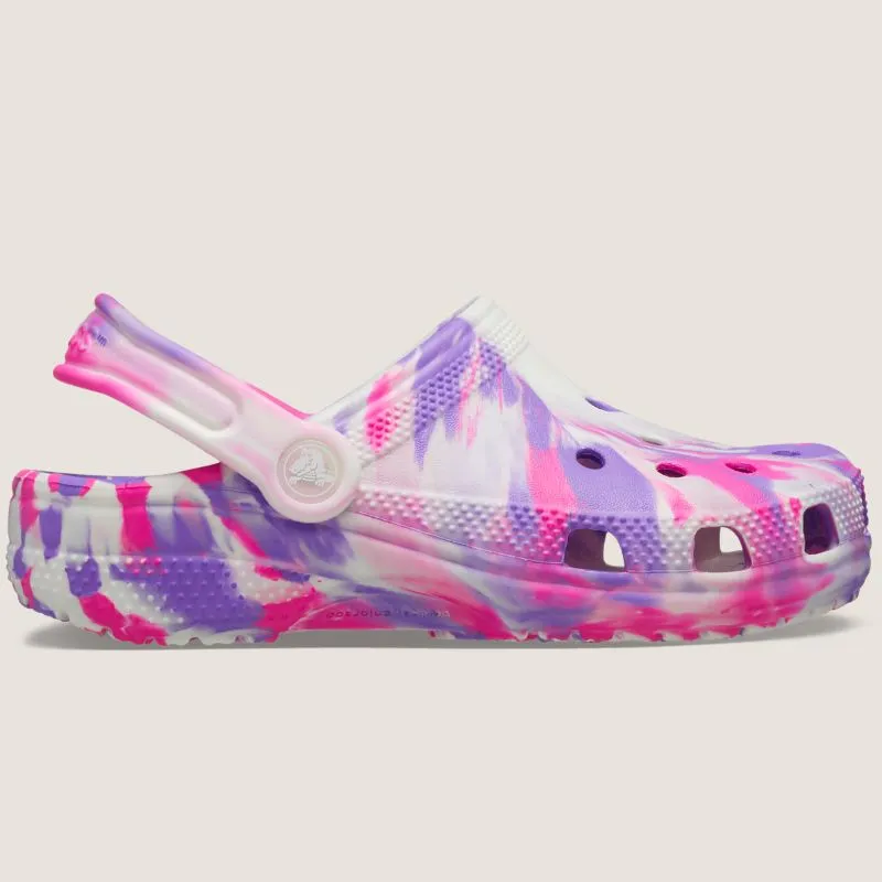 Crocs Kids Classic Glow Marmorierte Clogs_Crocs