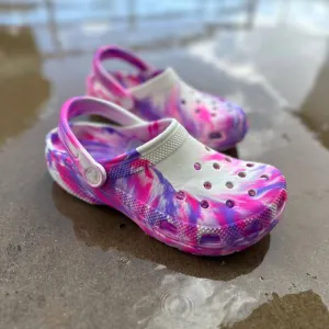 Crocs Kids Classic Glow Marmorierte Clogs_Crocs
