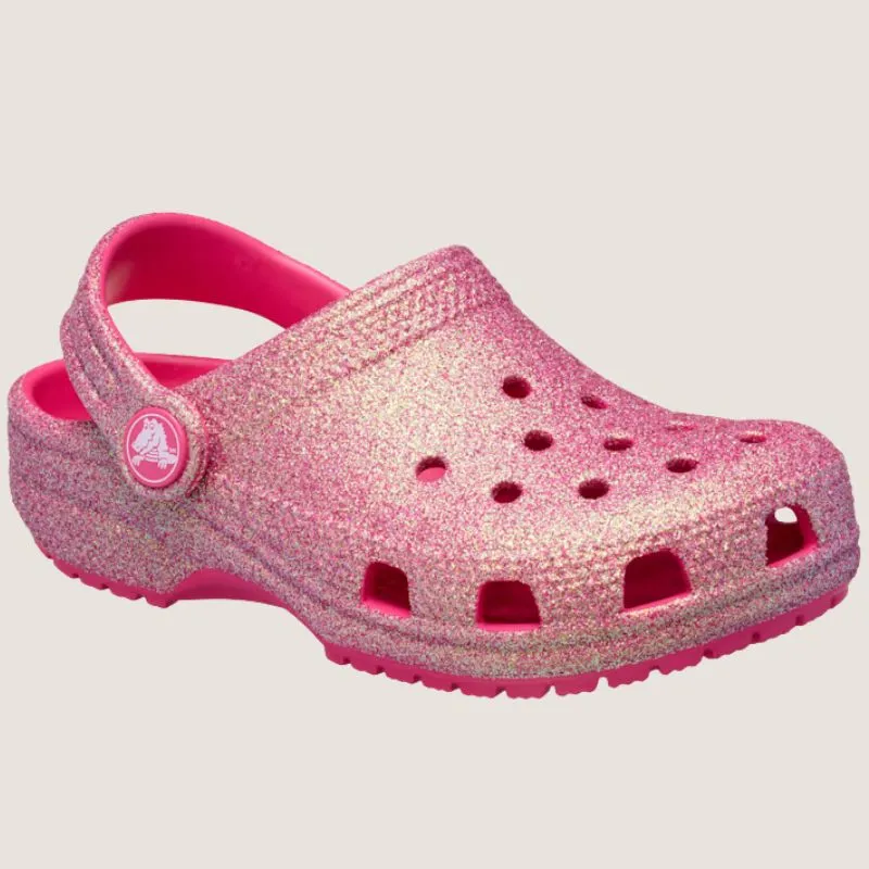 Crocs Kids Classic Irisierender Glitzer Clog Schuhe_Crocs