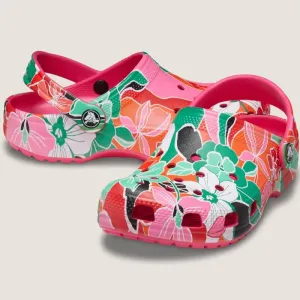 Crocs Kinder Classic Holzschnitt Blumen Clogs_Crocs