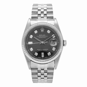 Datejust 36mm Grey Baguette Diamond Dial 1990 - 16234