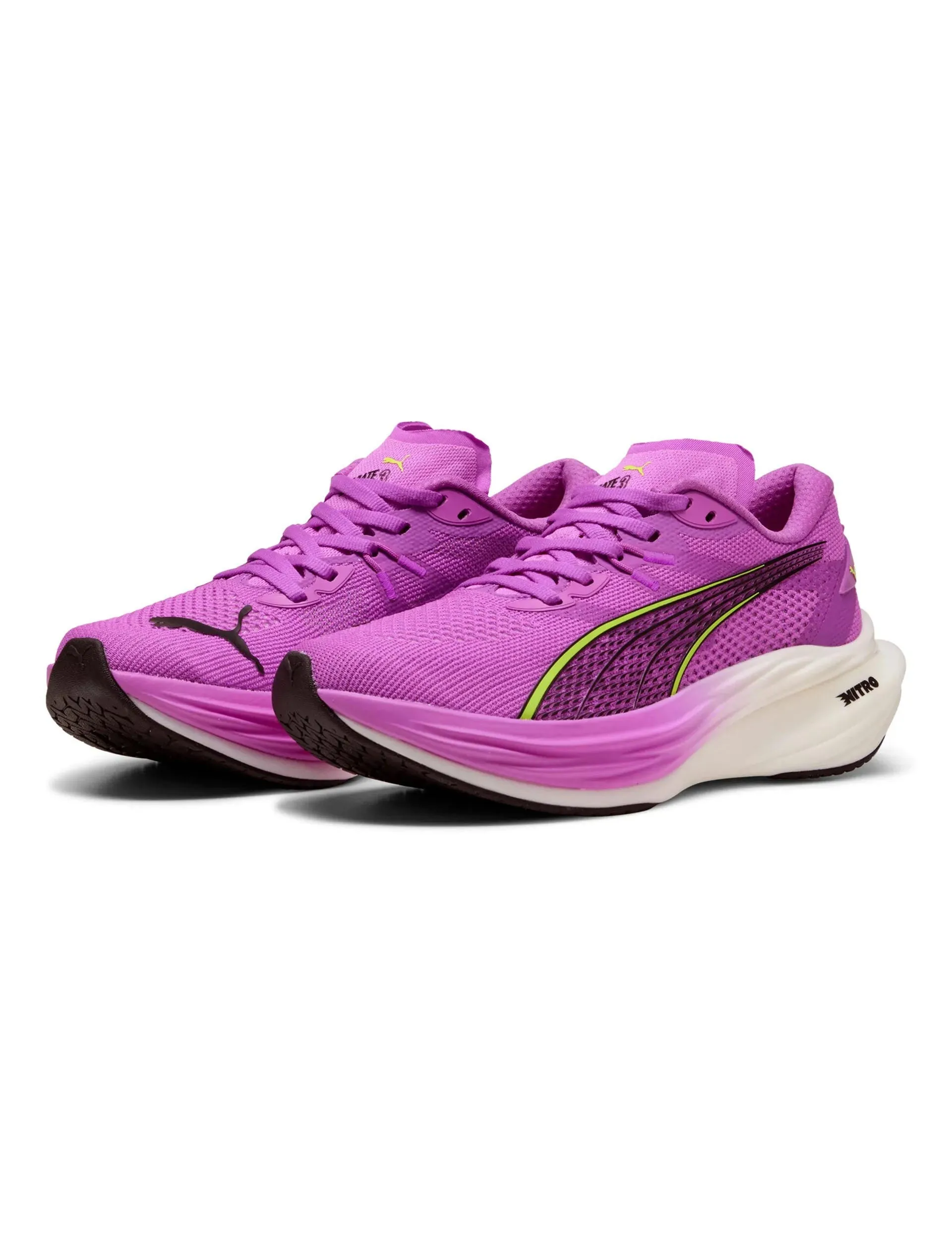 Deviate NITRO 3 Laufschuhe - Reines Magenta/Gelbe Warnung/Weiß
