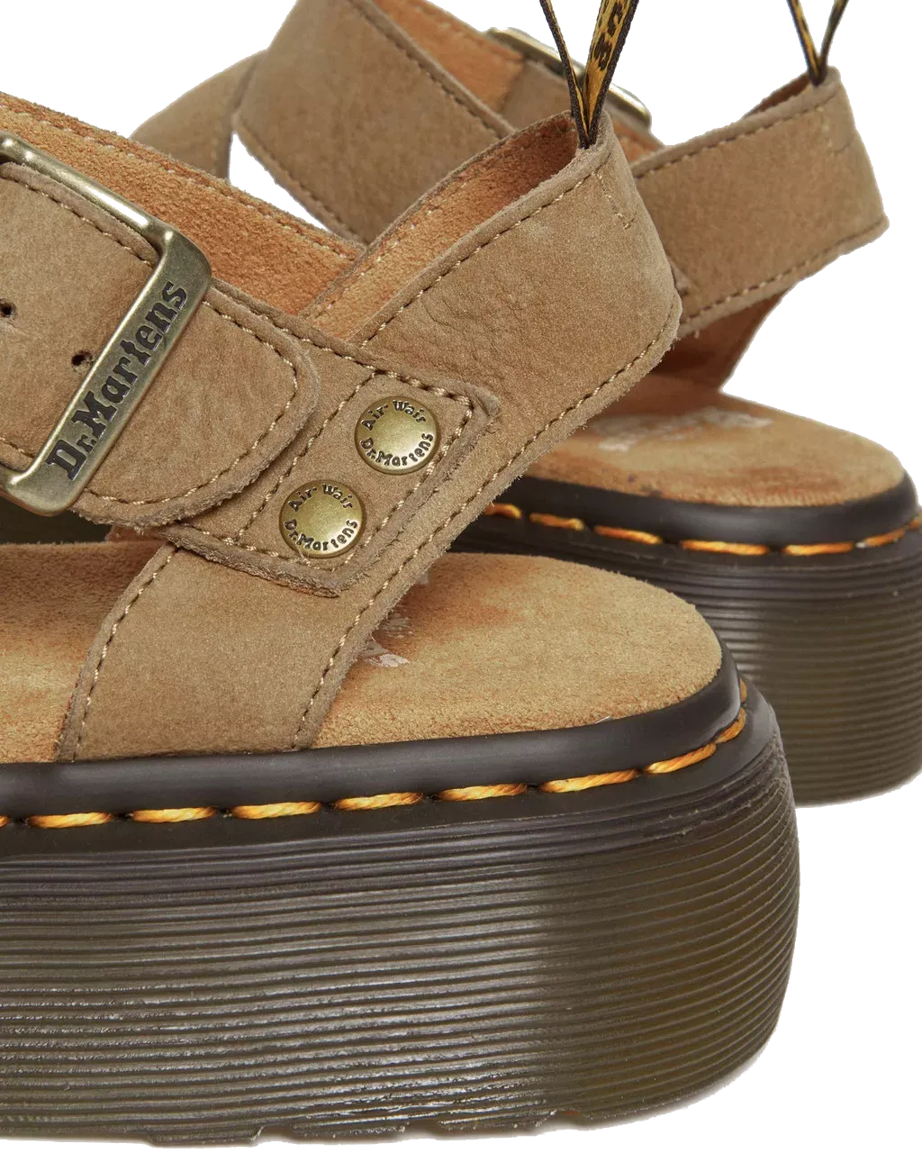 Dr. Martens Schuhe Gryphon Aufgeraute Nubuck-Leder Plateau-Sandalen in Savannah-Tan