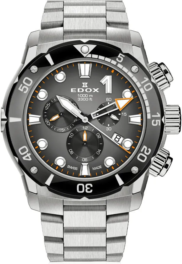 Edox Uhren Edox CO-1 Chrono Quarz Titan Armbanduhr