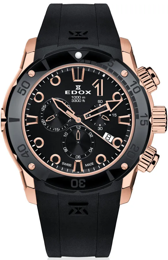 Edox Uhren Edox CO-1 Chrono Quarz Titan Armbanduhr