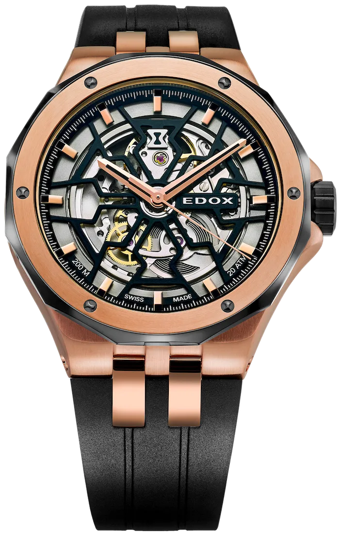 Edox Uhren Edox Delfin Mecano 3 Zeiger Skelettuhr