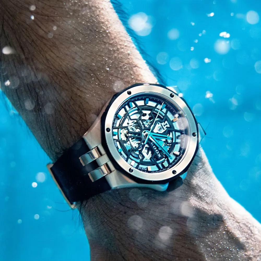 Edox Uhren Edox Delfin Mecano 3 Zeiger Skelettuhr