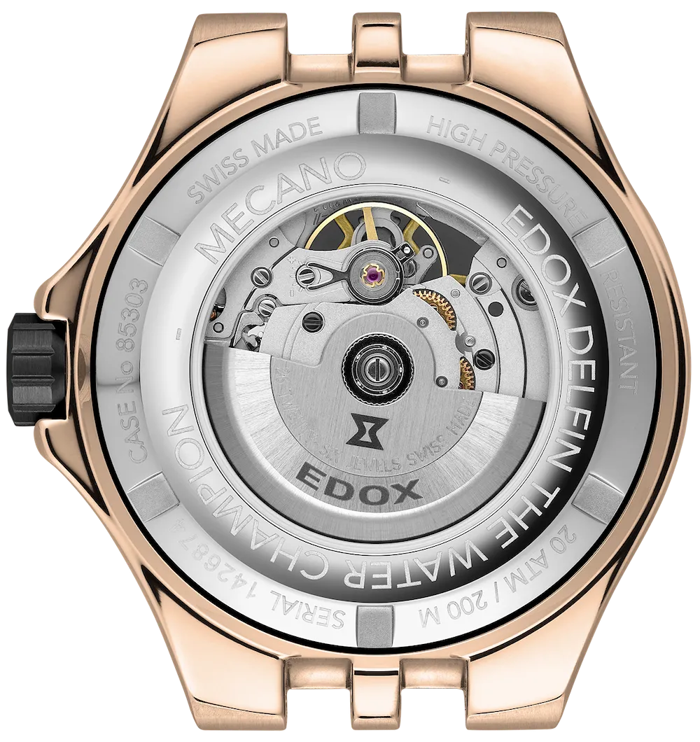 Edox Uhren Edox Delfin Mecano 3 Zeiger Skelettuhr