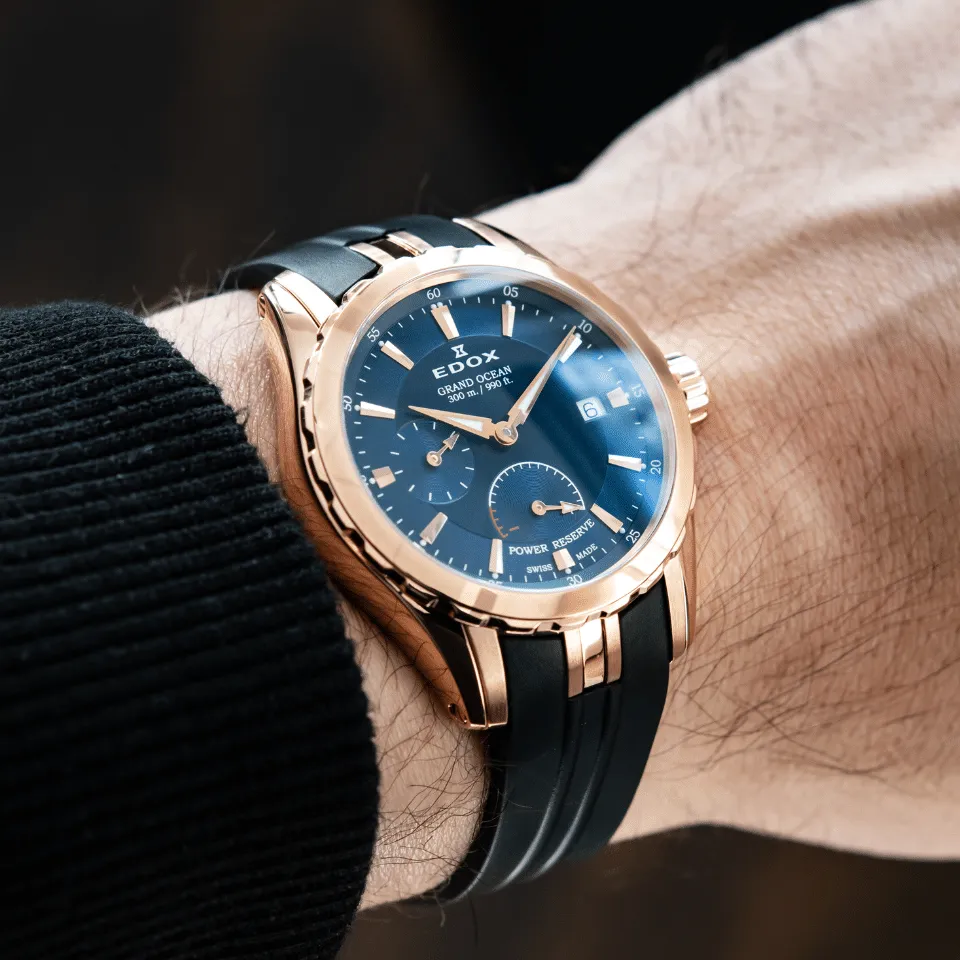 Edox Uhren Edox Grand Ocean Power Reserve Kleine Sekunde Uhr