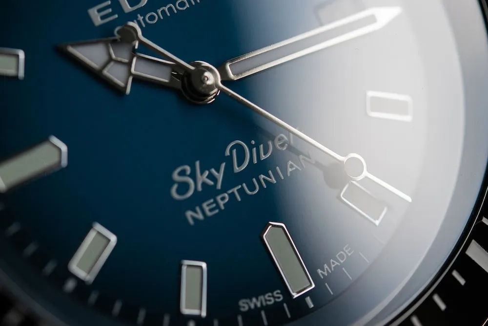 Edox Uhren Edox Skydiver Neptunian Automatik Uhr mit 3 Zeigern