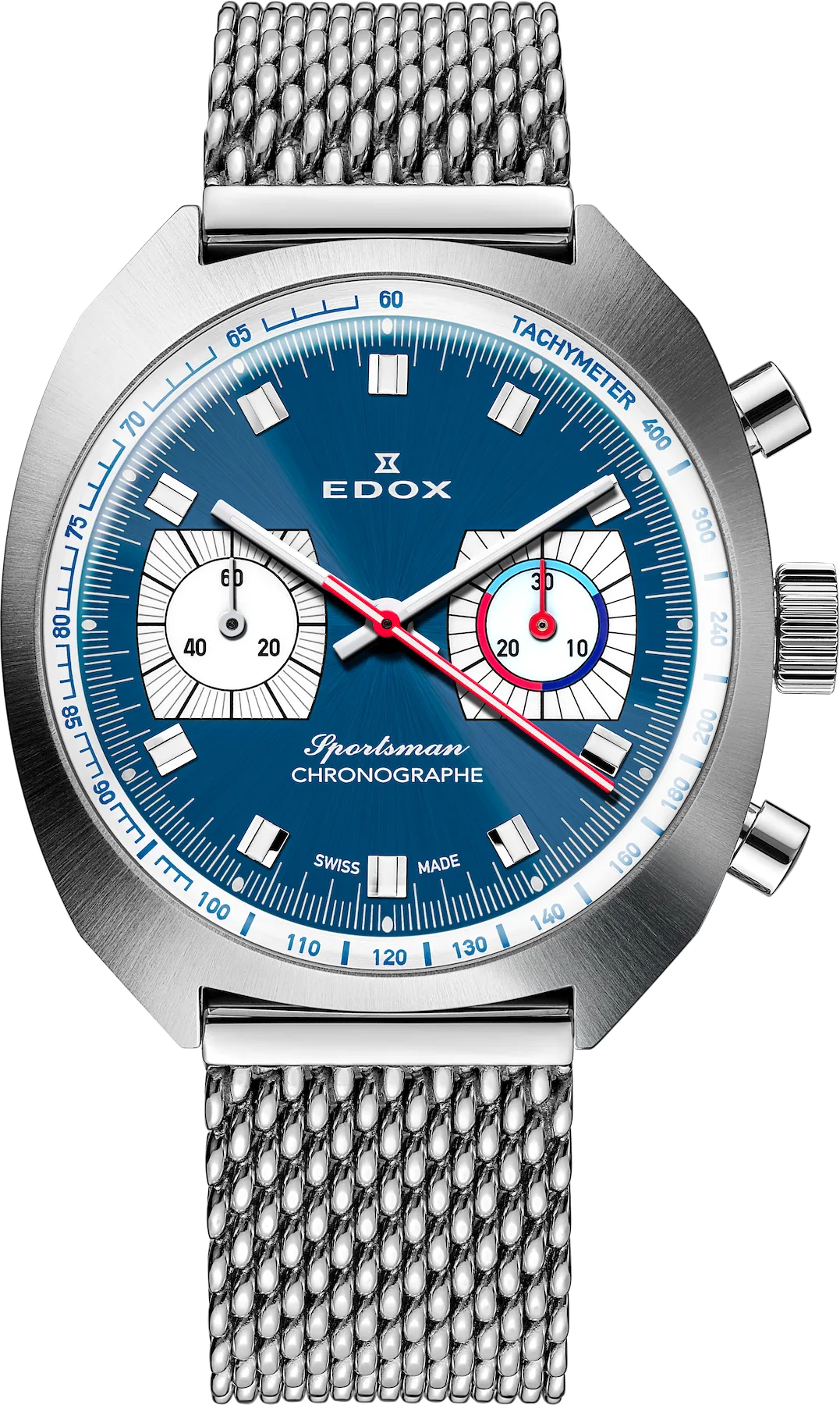 Edox Uhren Edox Sportsman Chronographe Automatik Blau Limitierte Auflage Uhr