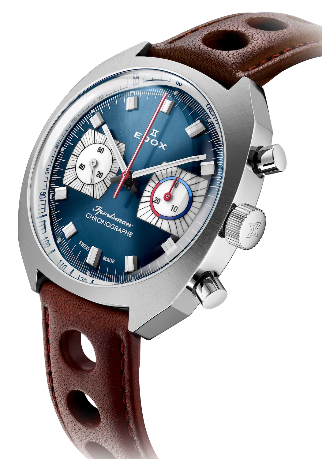 Edox Uhren Edox Sportsman Chronographe Automatik Blau Limitierte Auflage Uhr