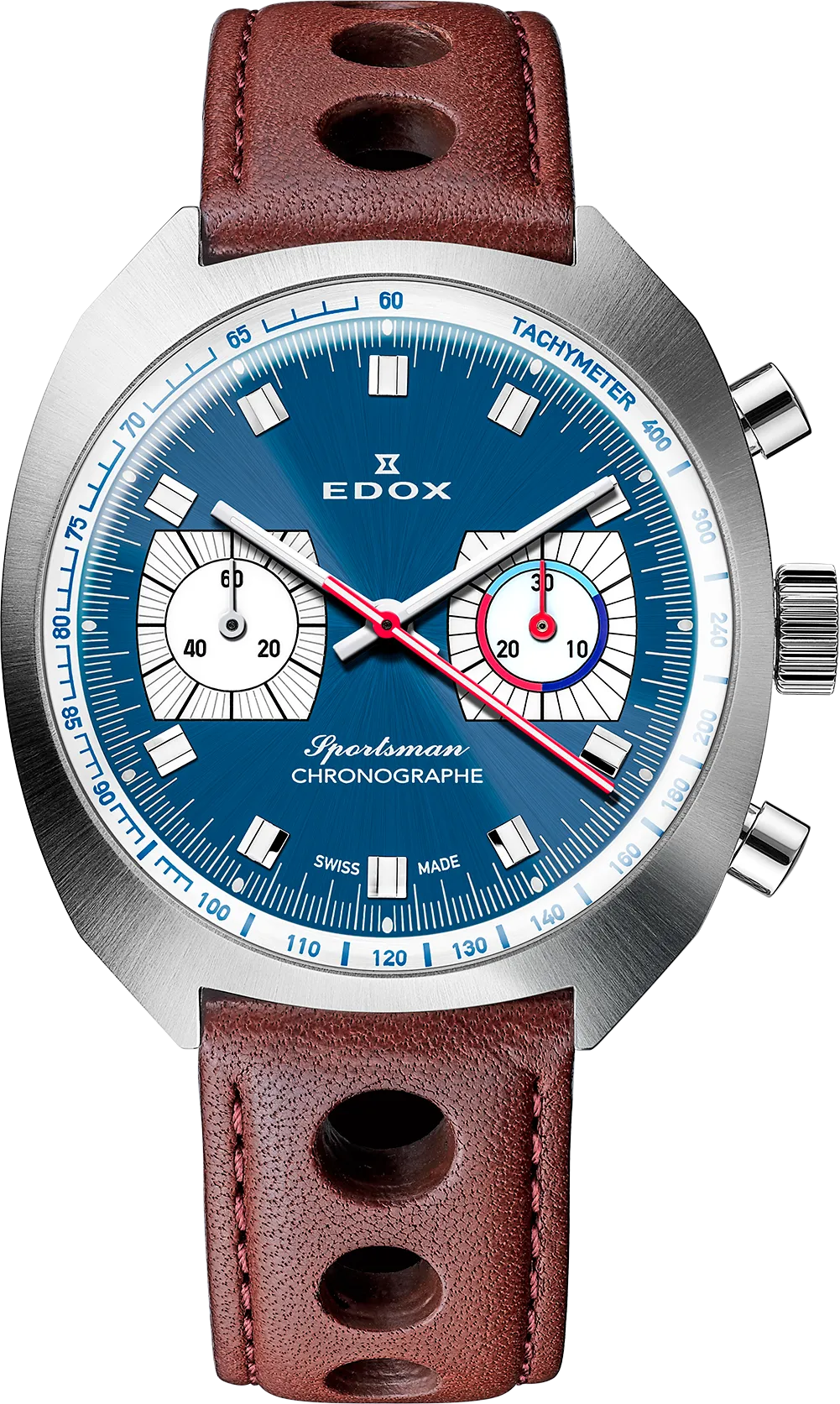 Edox Uhren Edox Sportsman Chronographe Automatik Blau Limitierte Auflage Uhr