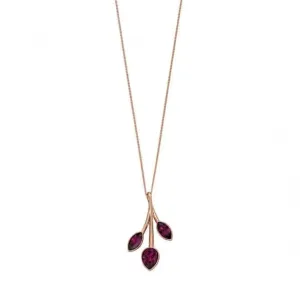 Elements Silber Roségold Amethyst Swarovski Wirbel Anhänger P4709M Anfänge Schmuck