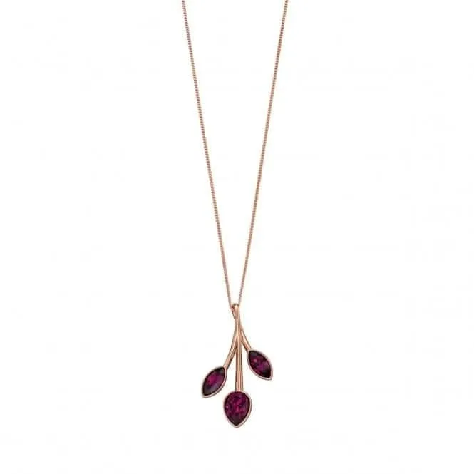 Elements Silber Roségold Amethyst Swarovski Wirbel Anhänger P4709M Anfänge Schmuck