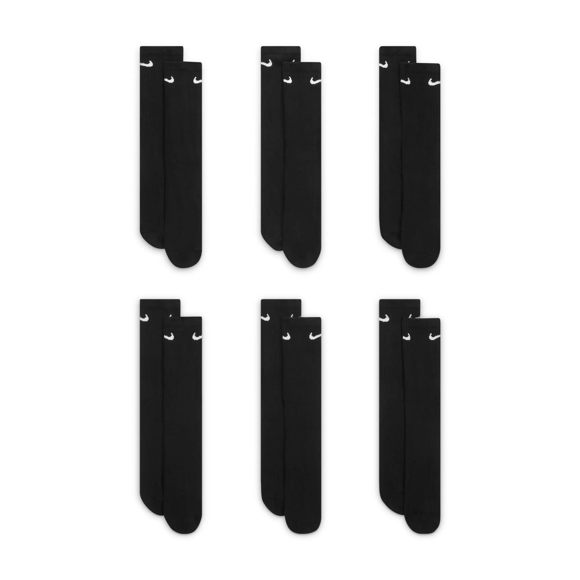Tägliche gepolsterte Crew-Socken (6 Paar)