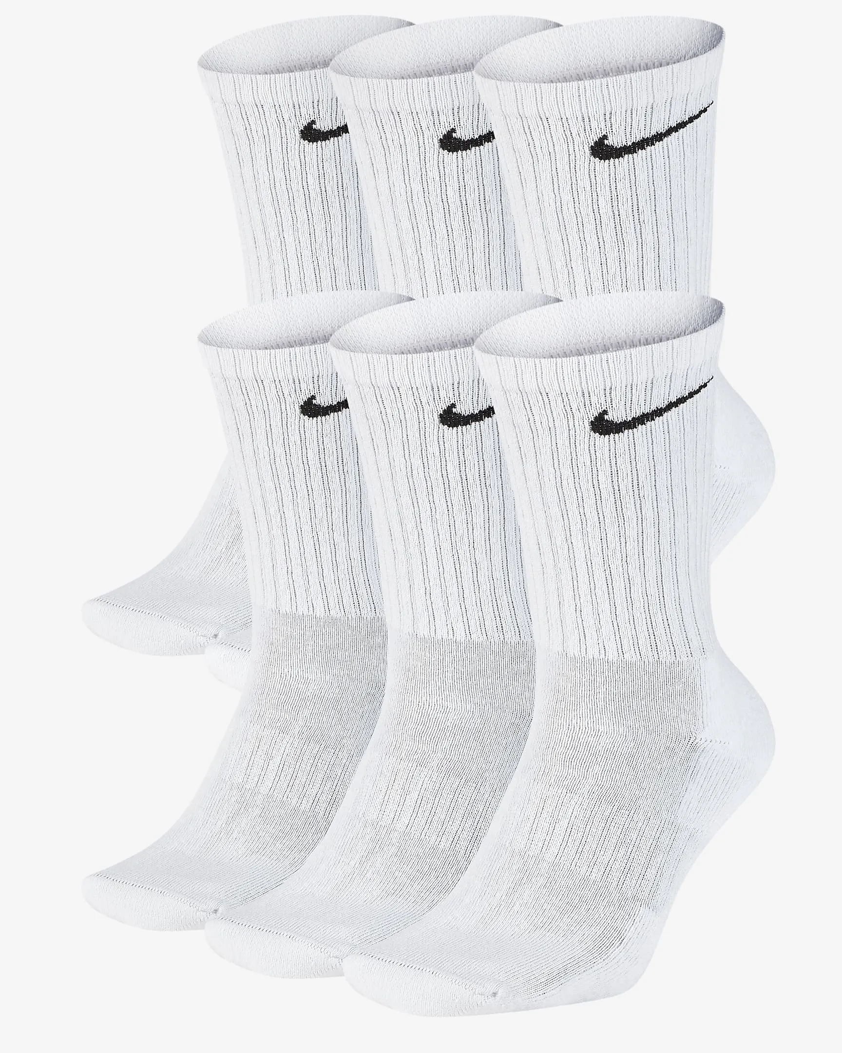 Tägliche gepolsterte Crew-Socken (6 Paar)