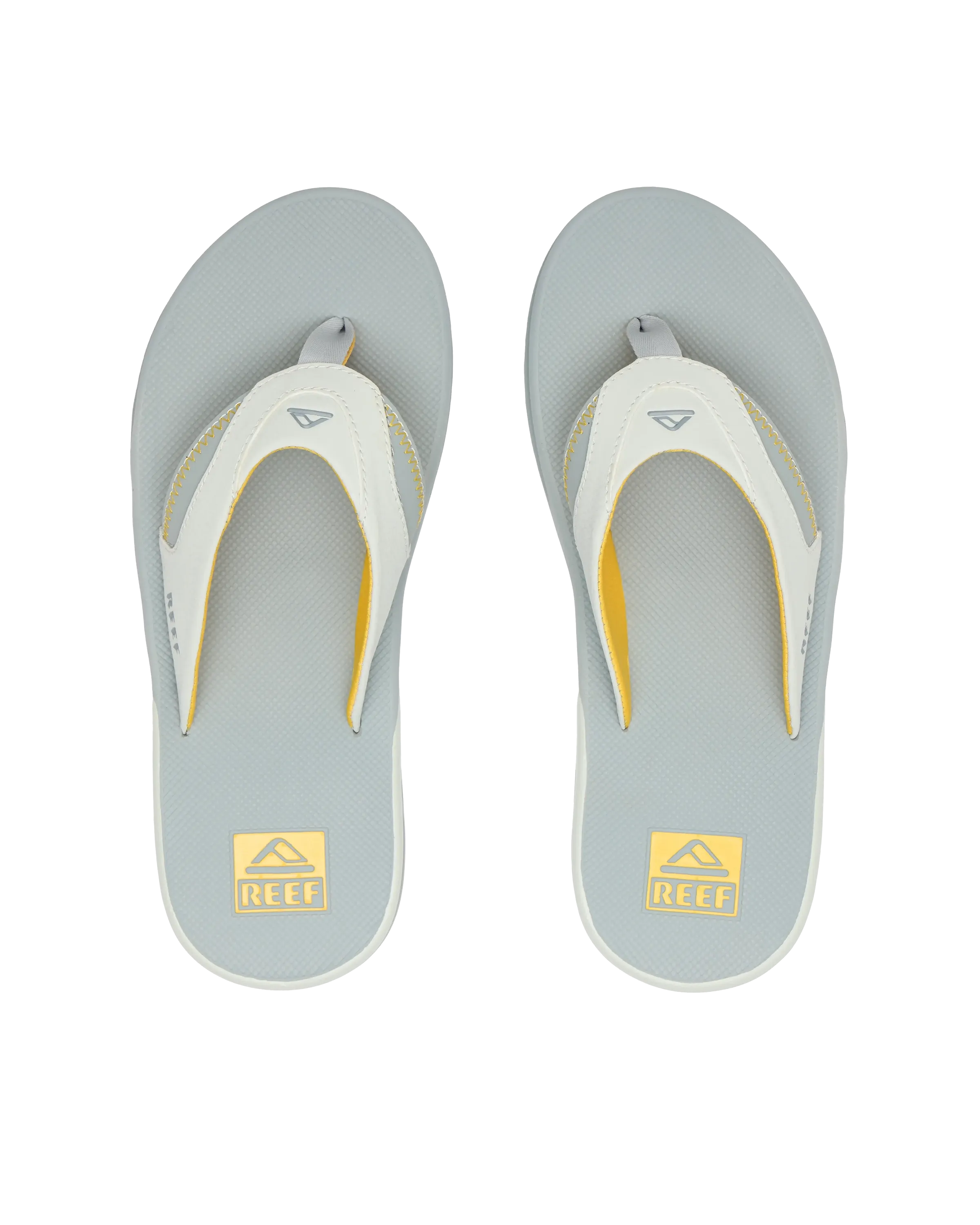 Fanning Flip Flops in Gelb, Grau & Grau