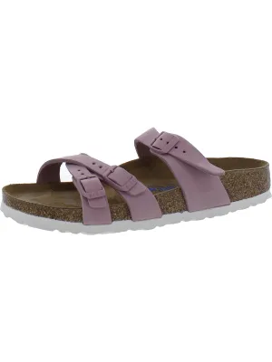 Franca Damen Leder-Fußbett-Slides Sandalen