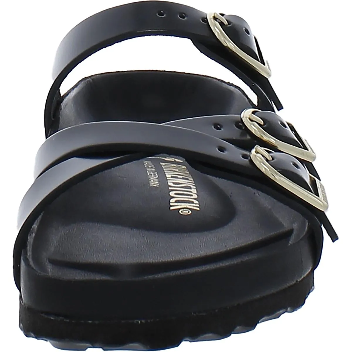 Franca Damen Lackleder Kork-Slide-Sandalen