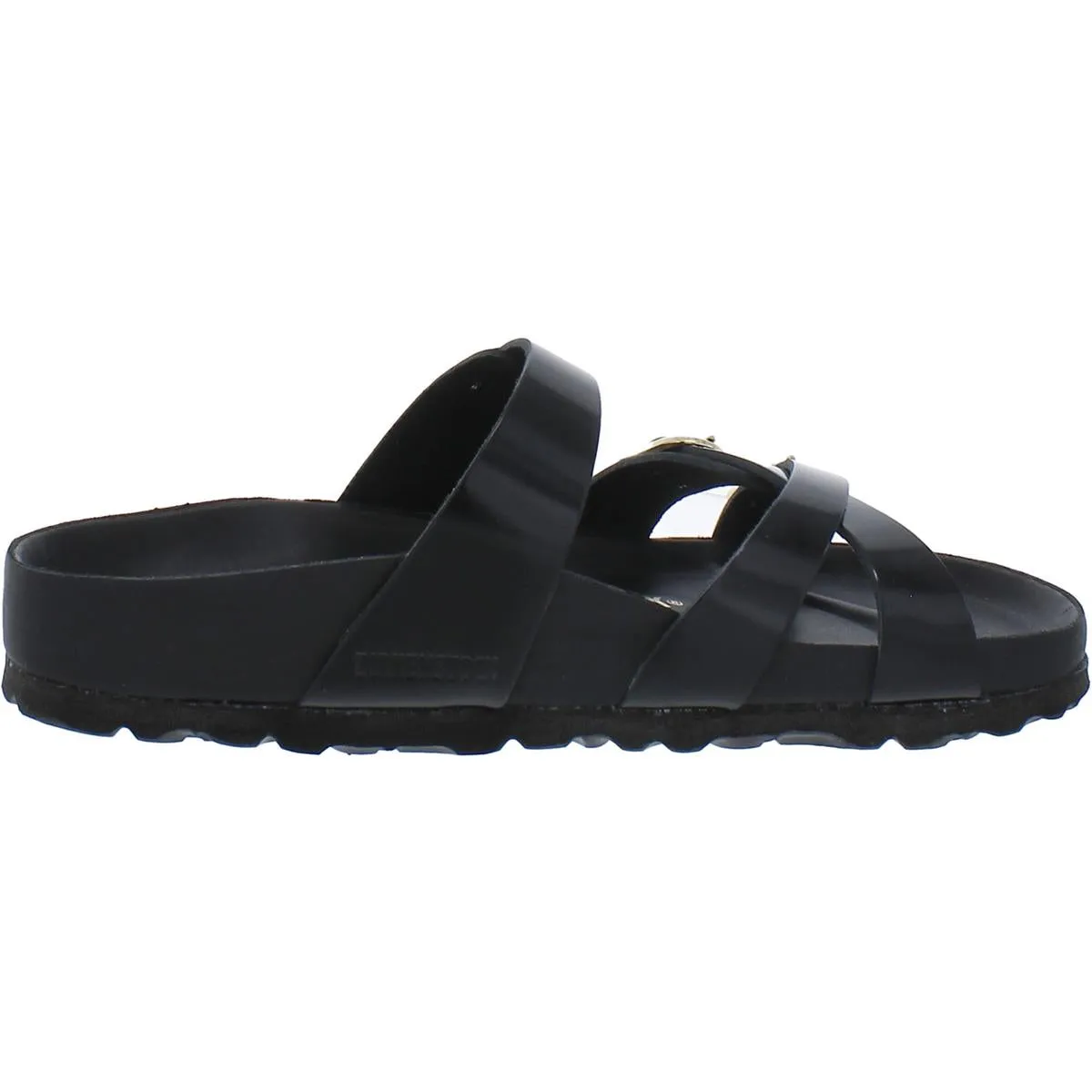Franca Damen Lackleder Kork-Slide-Sandalen