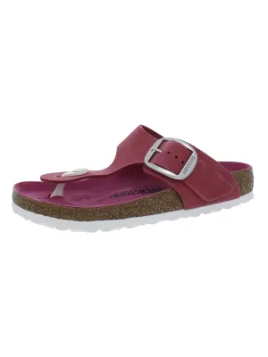 Gizeh Big Buckle Damen Nubuck Slide T-Riemchen Sandalen