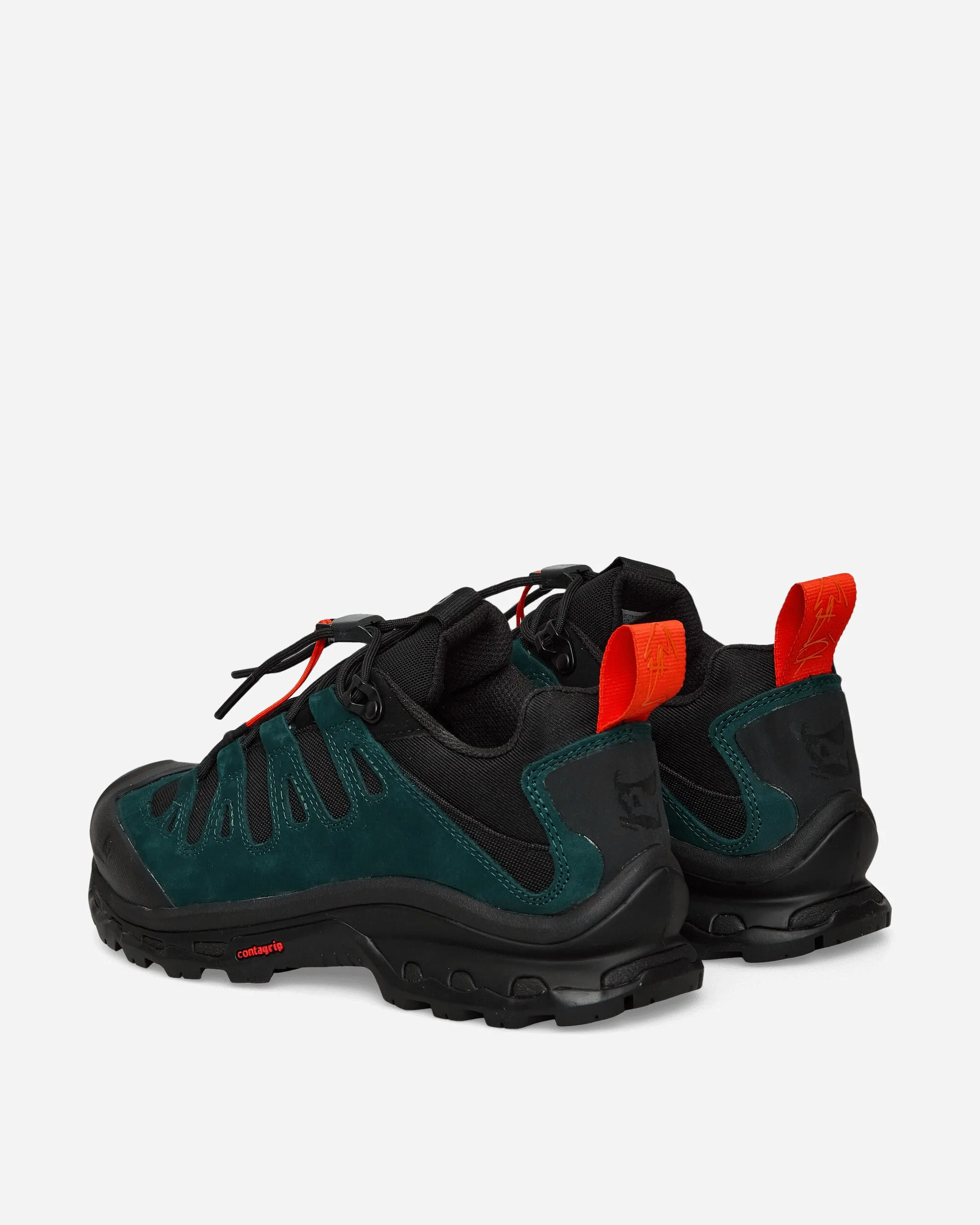 GR10K Quest Low - 01 Vassal Sneakers Schwarz / Ponderosa-Kiefer / Flammendes Scharlachrot