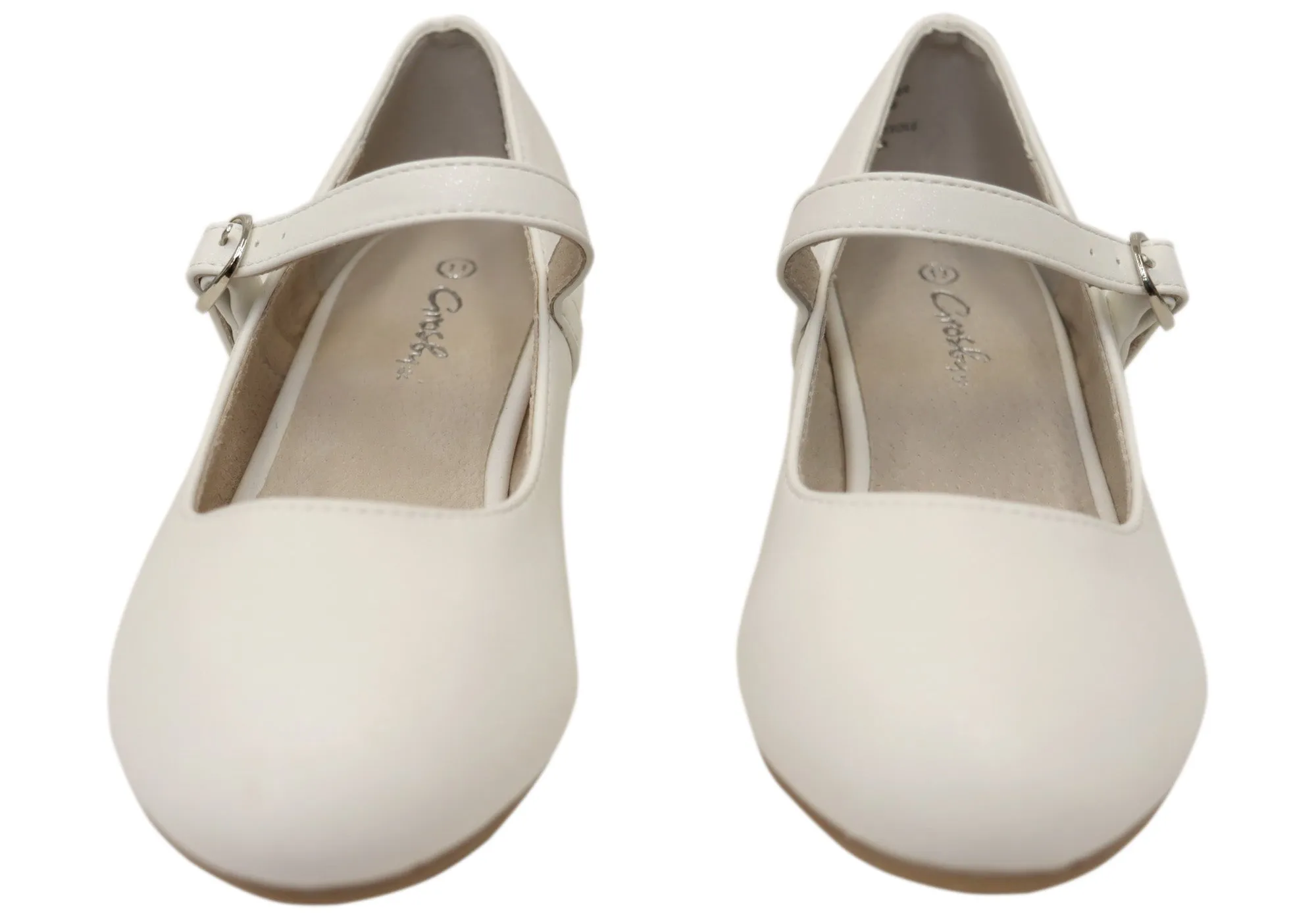 Grosby Ramona Mädchen Kinder Mary Jane Stil Formelle Niedrigabsatz Kleiderschuhe Grosby Schuhe