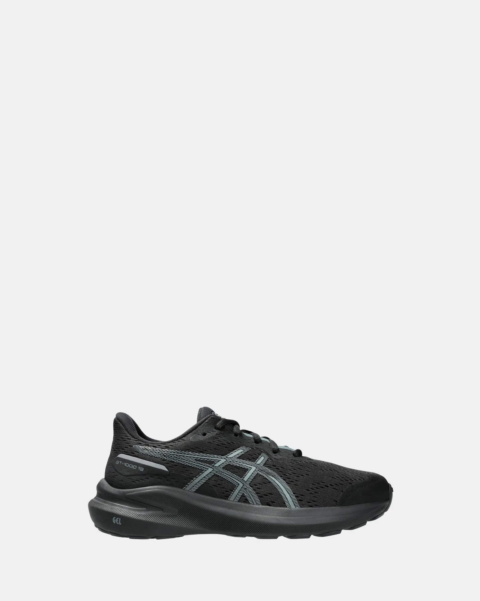 GT-1000 13 Schwarz Grundschule Schwarz/Stahlgrau Schuhe_Asics