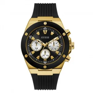 Guess Herren Sport Edelstahl Schwarze Uhr GW0057G1