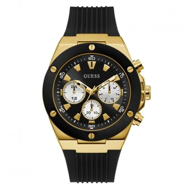 Guess Herren Sport Edelstahl Schwarze Uhr GW0057G1