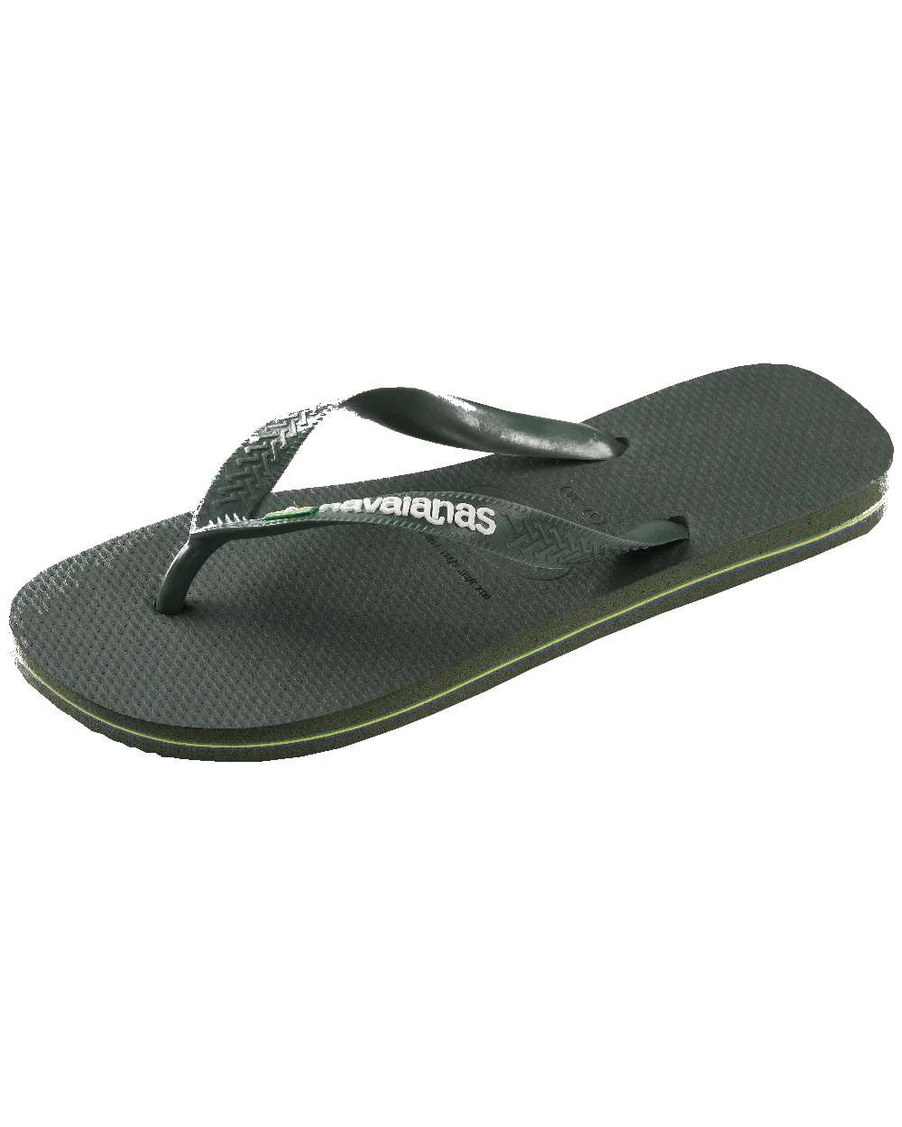 Havaianas Schuhe Brasilien Logo Flip-Flops in Olivgrün