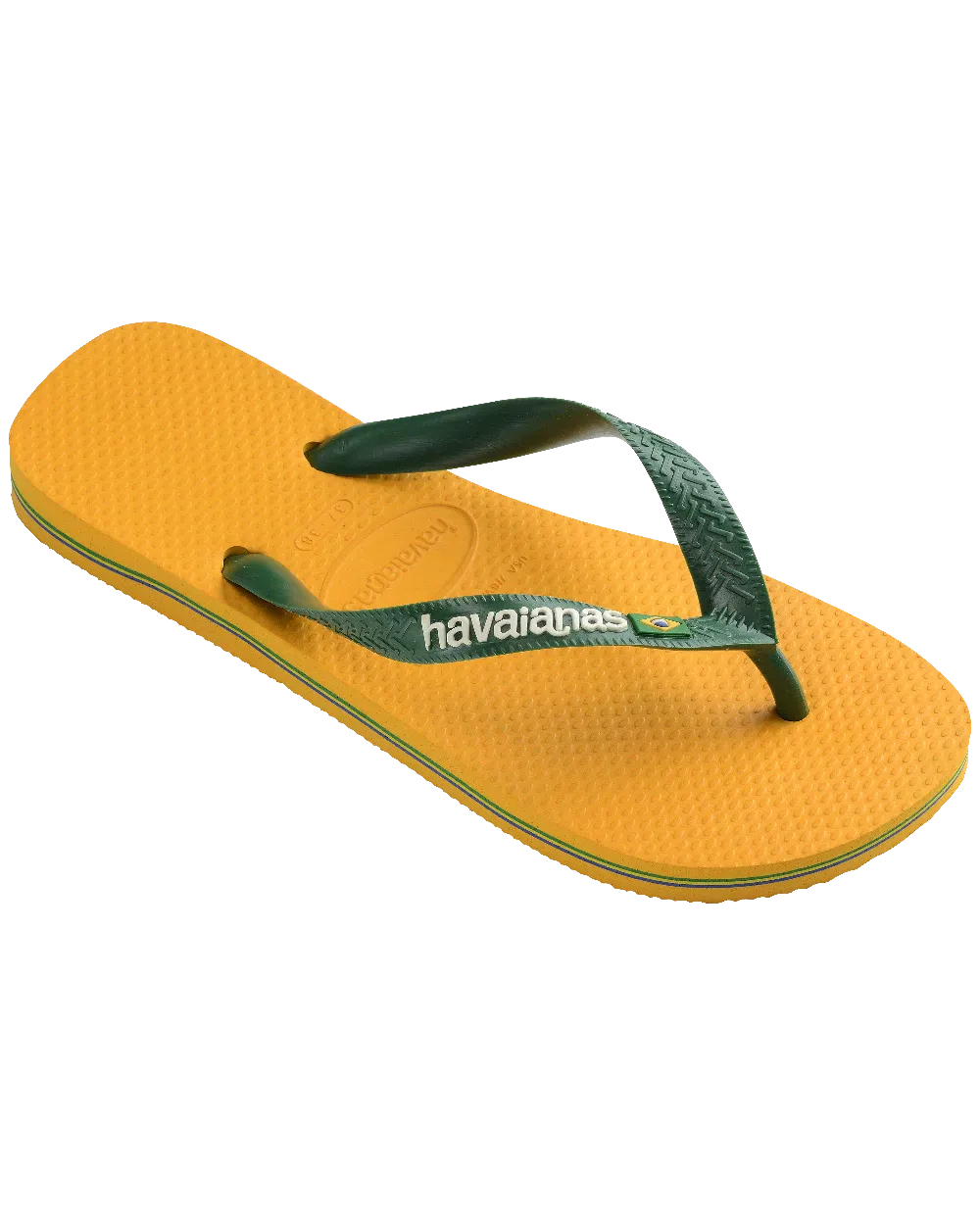 Havaianas Schuhe Brasilien Logo Flip-Flops in Knallgelb
