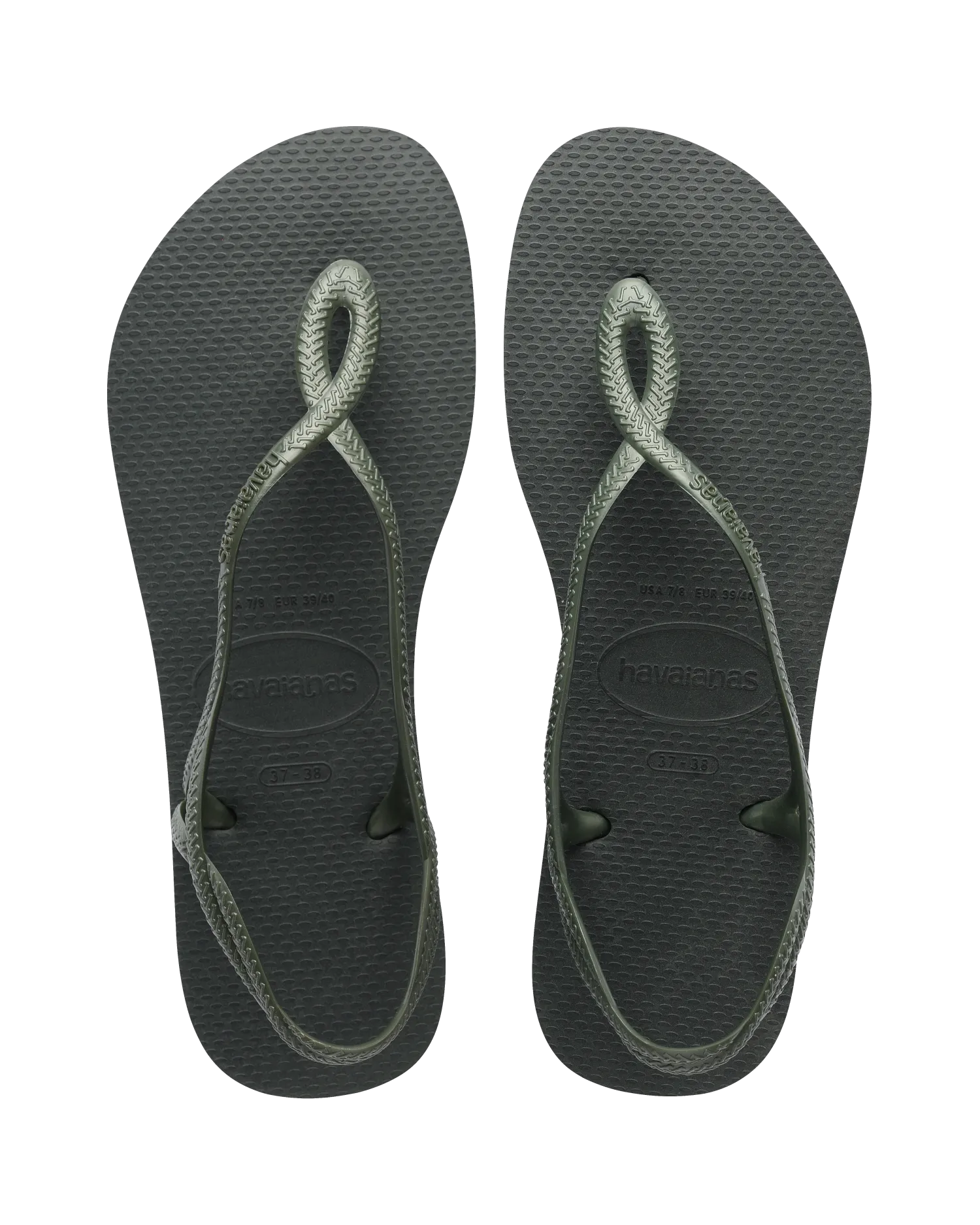 Havaianas Schuhe Luna Flip-Flops in Olivgrün
