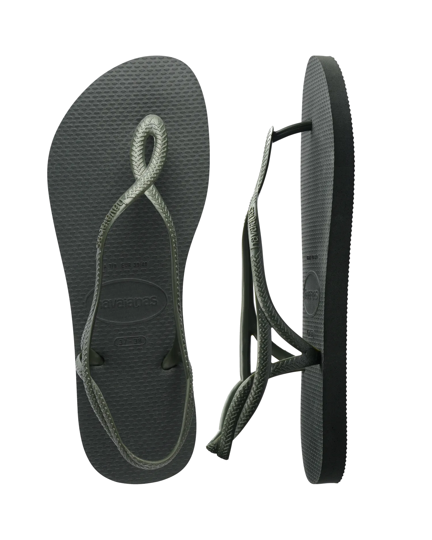 Havaianas Schuhe Luna Flip-Flops in Olivgrün