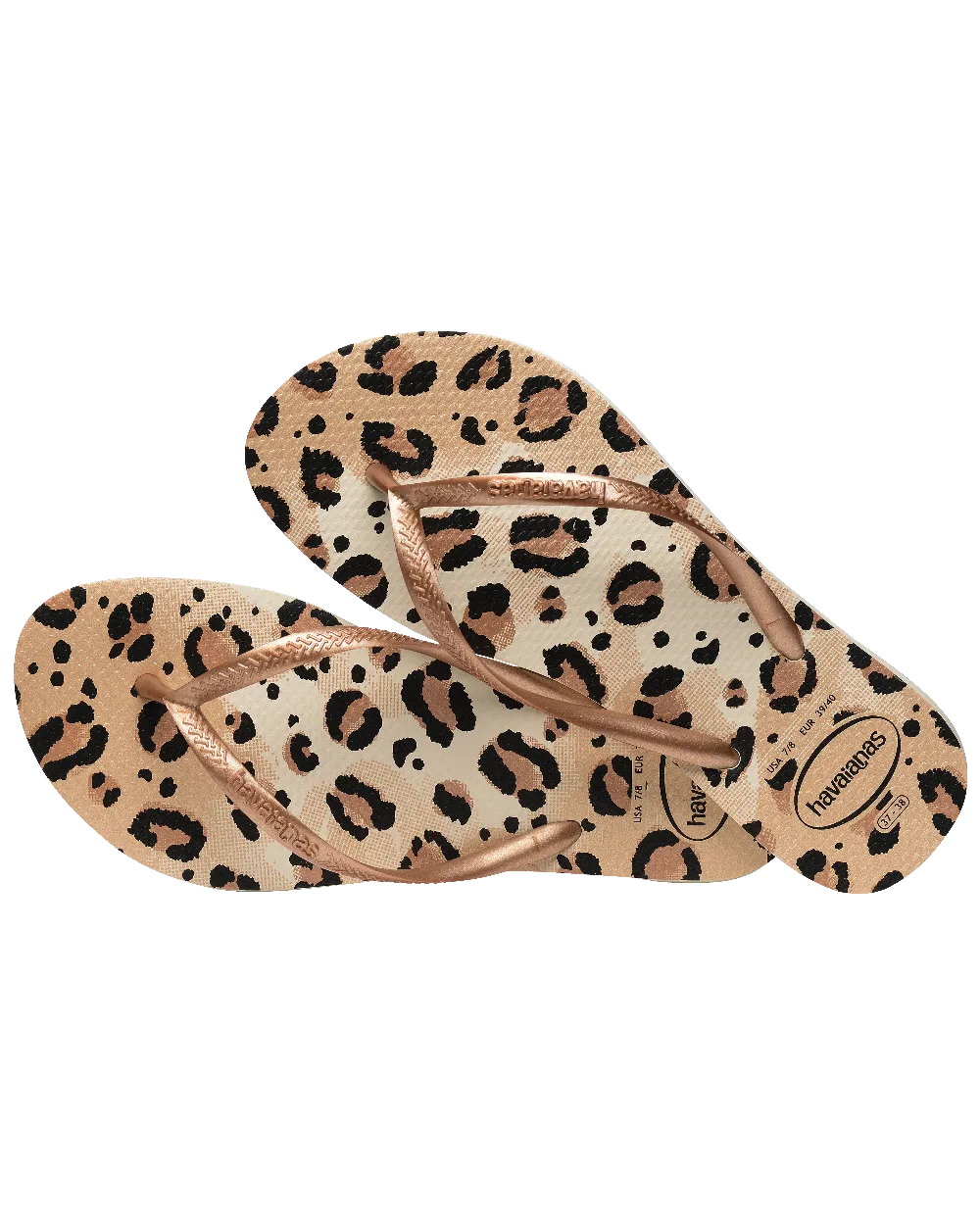 Havaianas Schuhe Slim Animals Flip-Flops in Beige & Beige