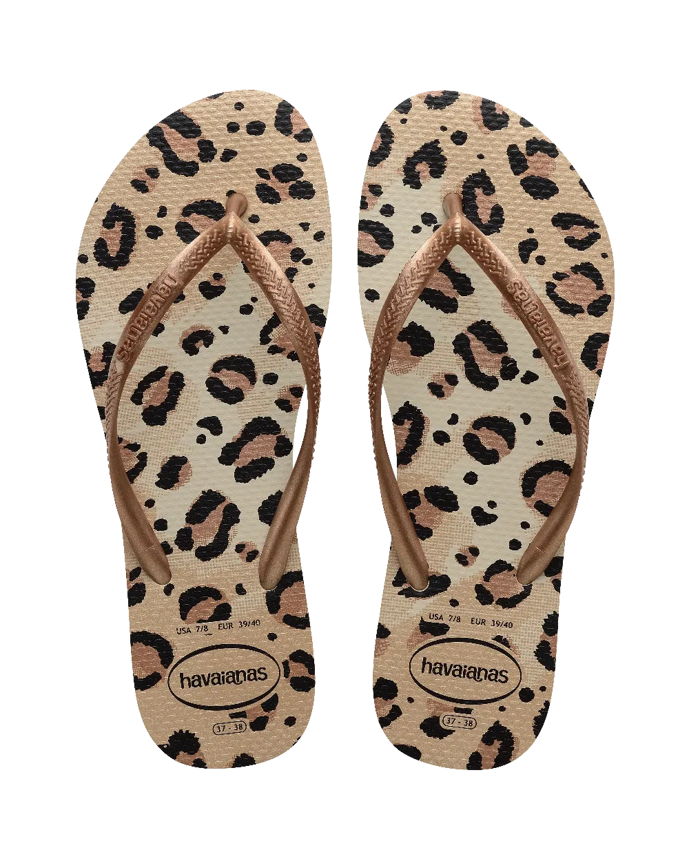 Havaianas Schuhe Slim Animals Flip-Flops in Beige & Beige