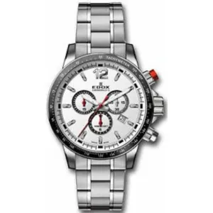Schmuck Edox Uhren EDOX CHRONORALLY-S SILBERNES ZIFFERBLATT ED10229-3M-AIN HERRENUHR
