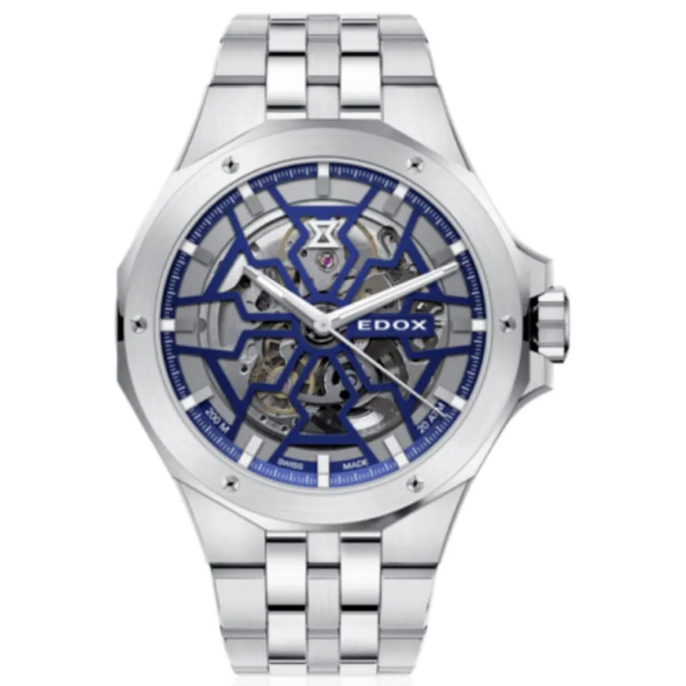 Schmuck Edox Uhren EDOX DELFIN MECANO ED85303-3M-BUIGB HERRENUHR AUS ROSTFREIEM STAHL