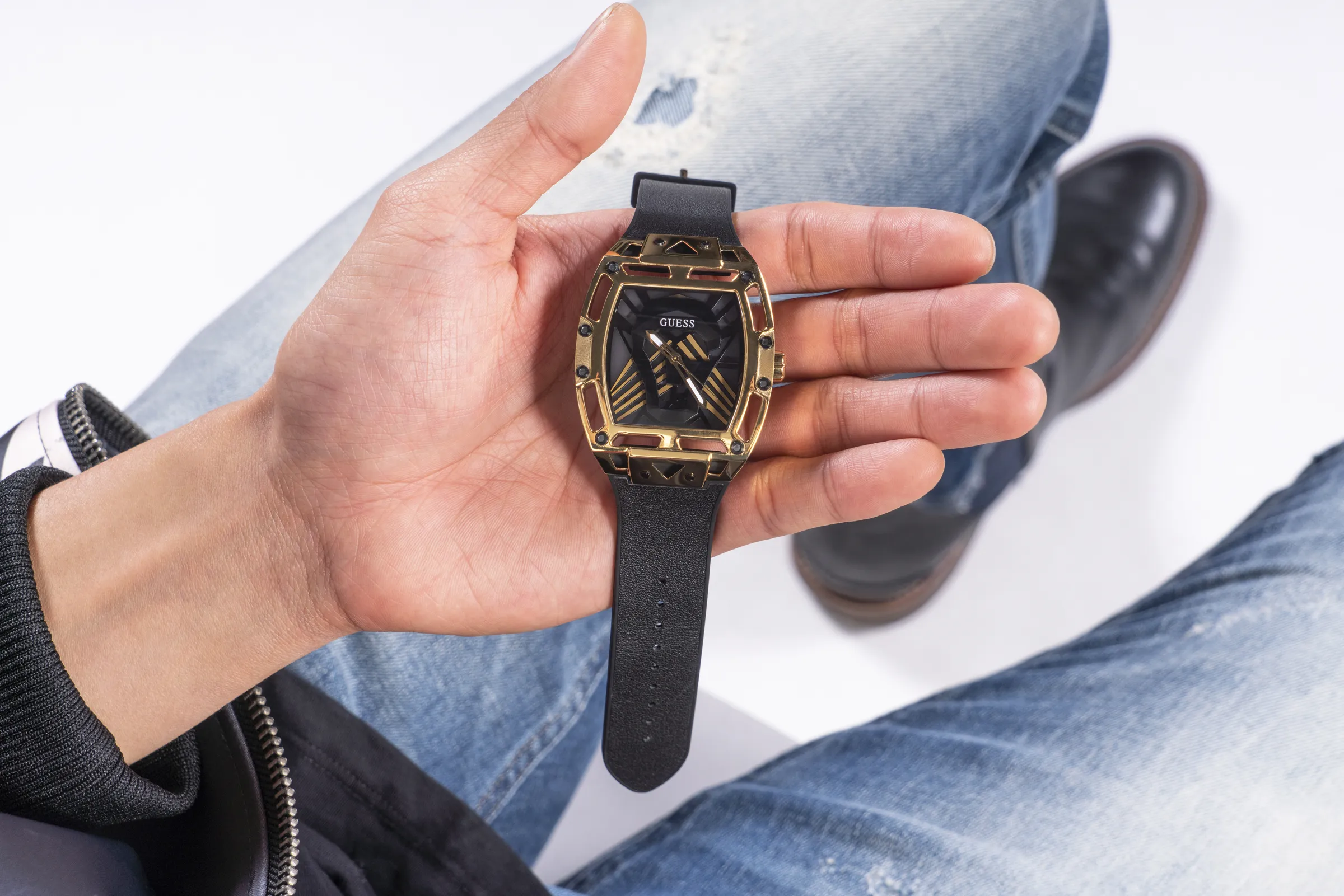 Schmuck Guess Uhren Guess - Herren Phoenix Schwarz & Gold Uhr - GW0500G1 - 785679